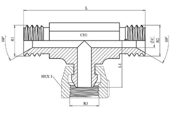 Тройник BSP 1/2" (Ш-Г-Ш)