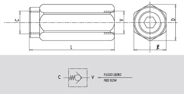 Клапан обратный VU 1/8"